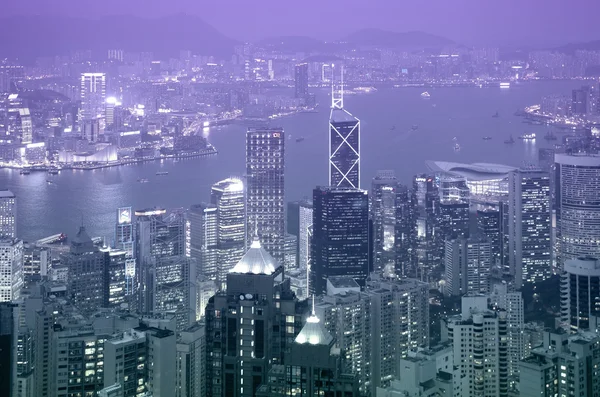 Hong Kong Kong naplementekor — Stock Fotó