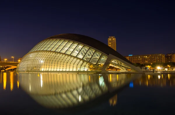 Ciudad de las artes y las ciencias en la noche — Foto de Stock