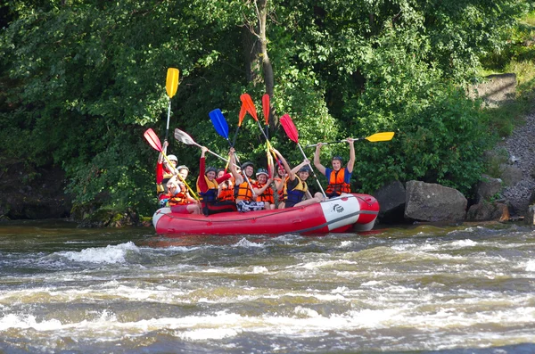 Whitewater rafting on the Vuoksi river — Stock Photo, Image