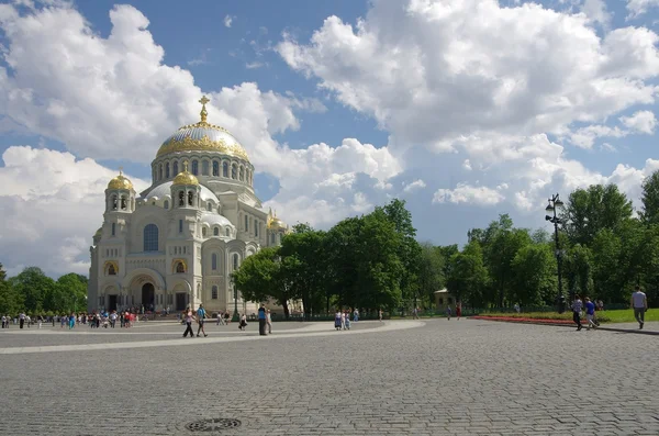 Naval cathedral in Kronshtadt — Stock Photo, Image