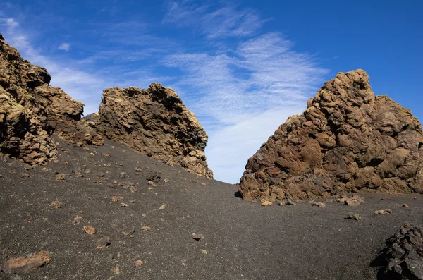 兰萨罗特岛岛的火山地质景观 — 图库照片