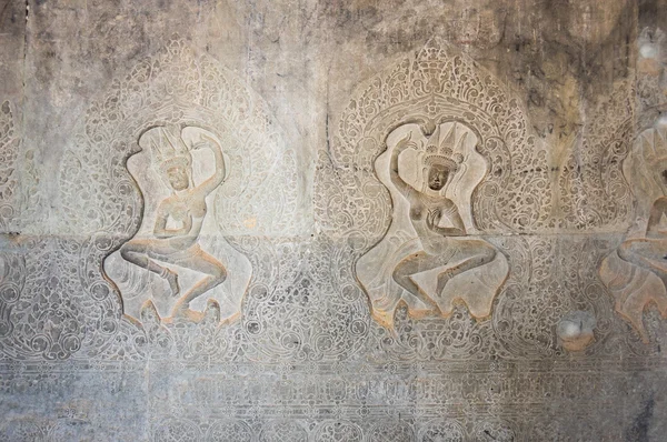 Tallados Apsara en Angkor Wat —  Fotos de Stock