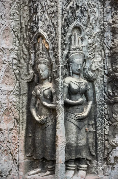 Ένα ανάγλυφο άγαλμα του πολιτισμού Χμερ — Φωτογραφία Αρχείου
