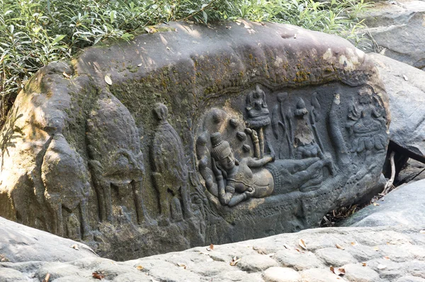 Kbal spean Steinschnitzereien — Stockfoto