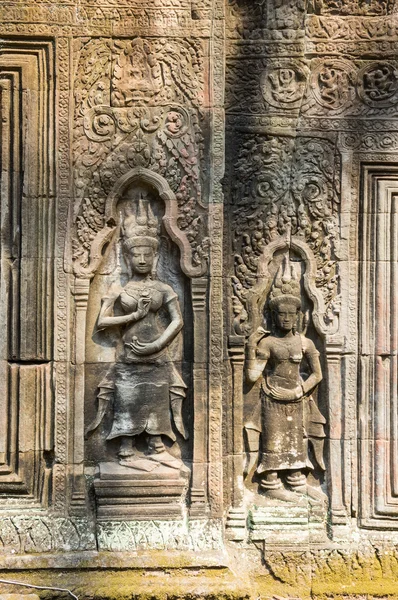 Płaskorzeźba pomnik kultury khmerski — Zdjęcie stockowe