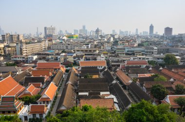 Bangkok ve Wat Saket görünümü