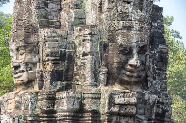 Buddha ansikten av Bayon templet — Stockfoto