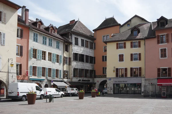 Vista de la plaza en el centro de Annecy — Foto de Stock