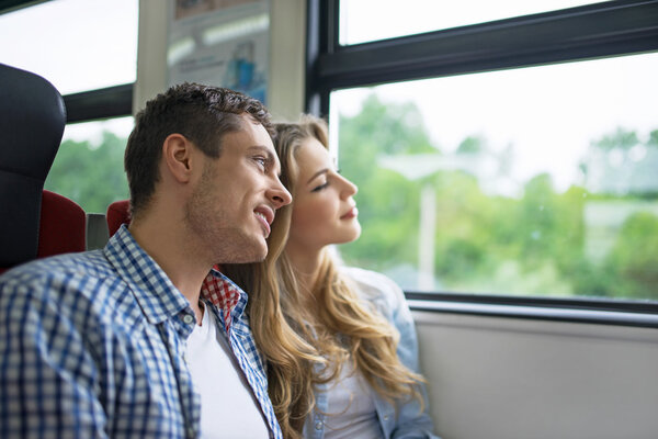 Attractive couple indoors