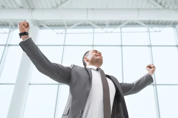 Uomo di successo in carica — Foto Stock