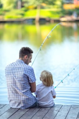 Fishing on a pier