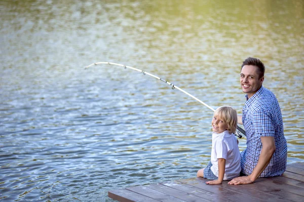 Fishing on a pier