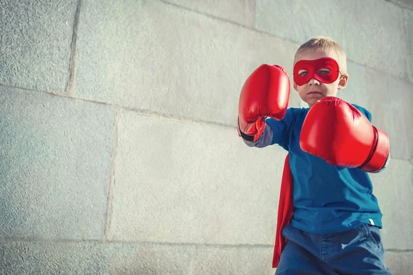 Little boy with boxing gloves — Stock Photo, Image