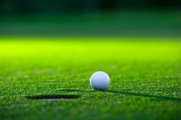 Golf ball on the lawn