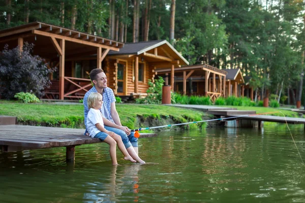 Father and son outdoors — Stock Photo, Image