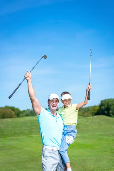 Glücklicher Vater und Sohn — Stockfoto