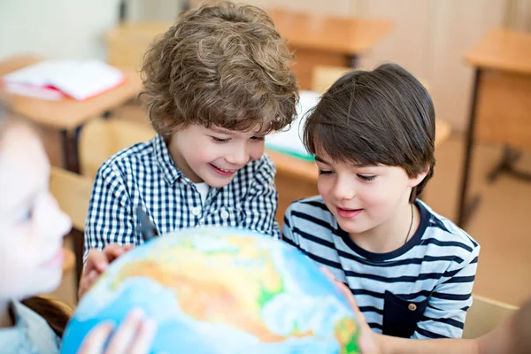 Schoolboys in classroom — Stock Photo, Image