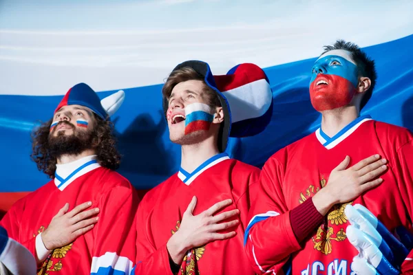 Sportfans im Stadion — Stockfoto