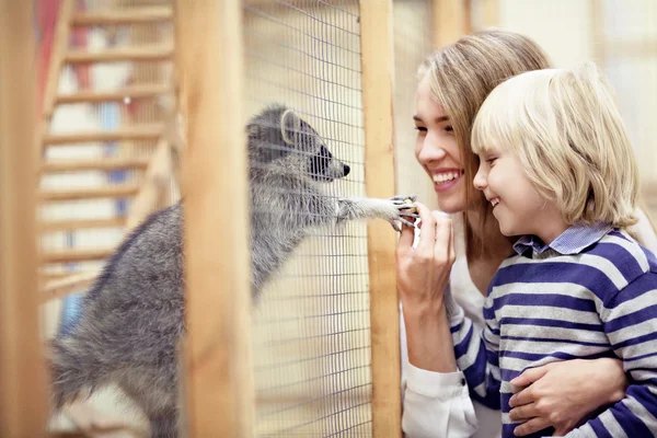 Menschen im Zoo — Stockfoto