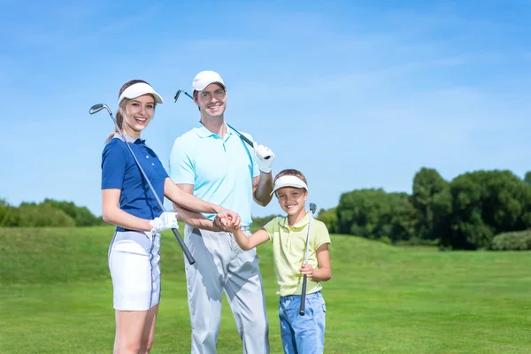 Golfistas num campo de golfe — Fotografia de Stock