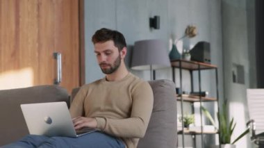 Successful man reacts emotionally to the news