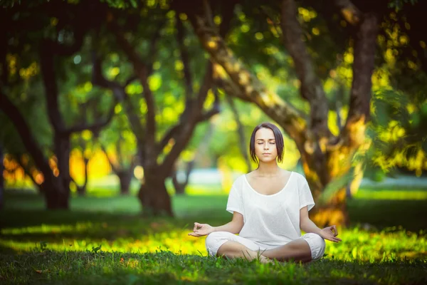 Yoga all'aperto — Foto Stock