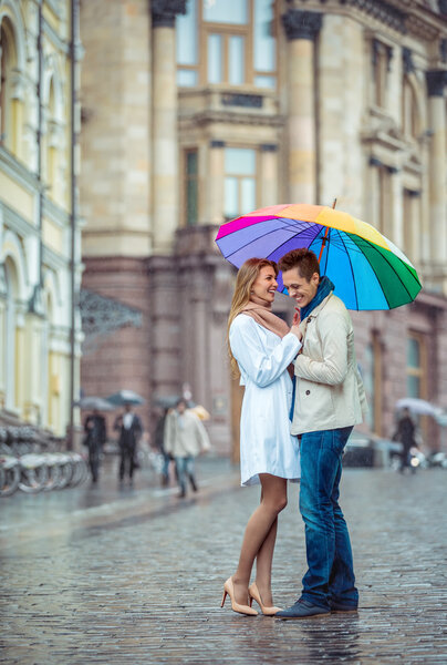 Happy couple outdoors