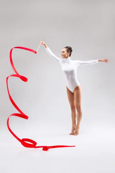 Bailarina con cinta —  Fotos de Stock