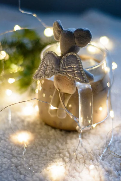Boldog Karácsonyt Boldog Ünnepeket Dekoráció Újév Téli Ünnep Téma — Stock Fotó