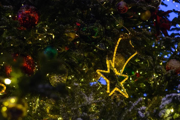 Vrolijk Kerstfeest Fijne Feestdagen Decoratie Nieuwjaar Kerstthema Wintervakantie — Stockfoto