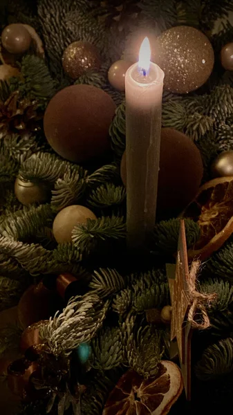 Frohe Weihnachten Und Frohe Feiertage Dekoration Neujahr Winterurlaub Weihnachtsthema — Stockfoto
