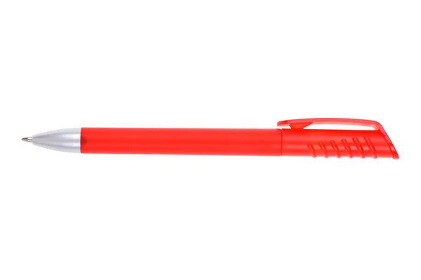 Czerwony długopis na białym tle — Zdjęcie stockowe