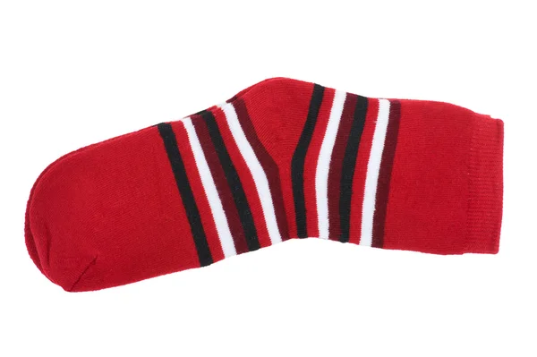 Красные вязаные носки Стоковое Фото