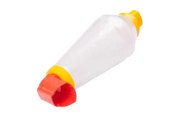 Asthma inhaler on white — Stock Photo, Image