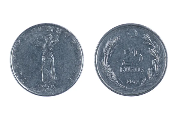 Moneda de kurus de Turquía — Foto de Stock