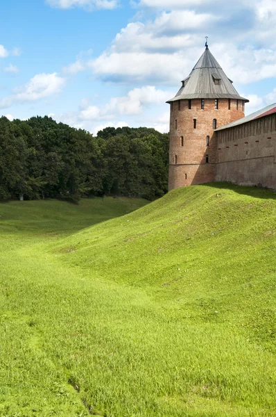 Novgorod fortress with guard towers — Stock Photo, Image