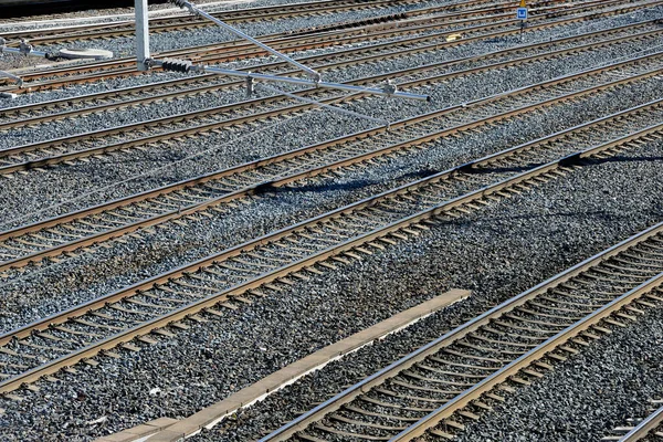 Železniční Uzel Mnoha Železnicemi Nádraží Pasila Helsinkách Finsko — Stock fotografie