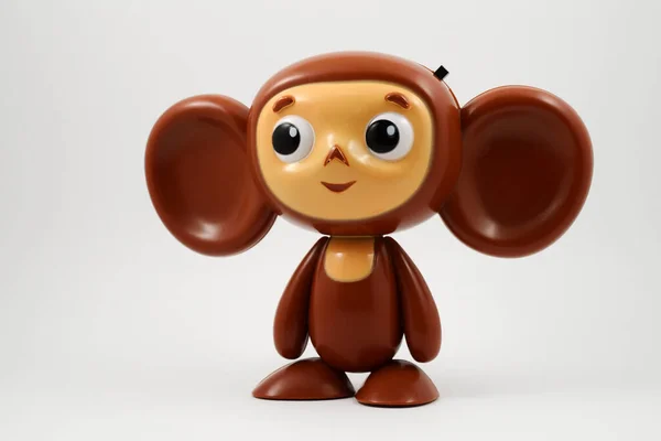 Cheburashka Brinquedo Caráter Desenho Animado Soviético Famoso — Fotografia de Stock