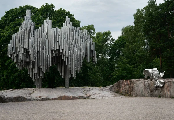 Monument Sibelius Est Une Sculpture Artiste Finlandaise Eila Hiltunen Intitulée — Photo