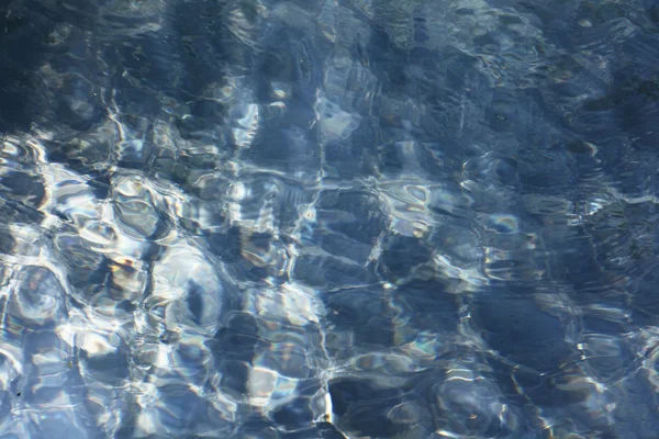 Blauw water achtergrond schakelt u puur en transparant — Stockfoto