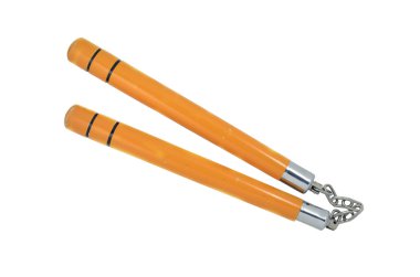 nunchucks karate tool on white background  clipart