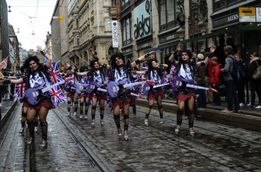 Helsinki, Finlandiya, 6 Haziran 2015: Geleneksel yaz samba araba