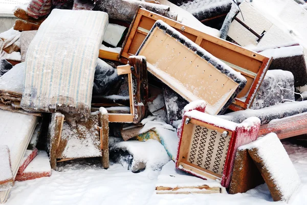 Old furniture for disposal — Stock Photo, Image