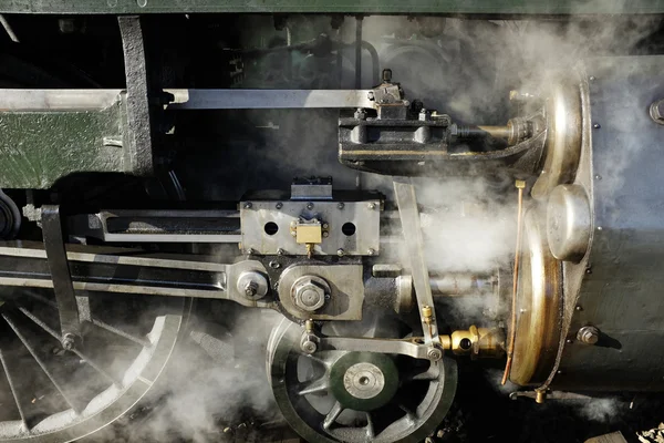 Gamla steam locomotive, hjul — Stockfoto