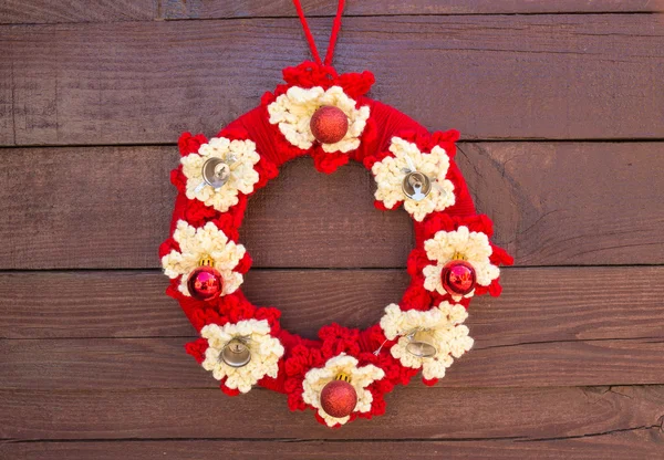 Easter wreath: crocheted napkins — Stock Photo, Image