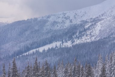 harika akşam kış manzarası