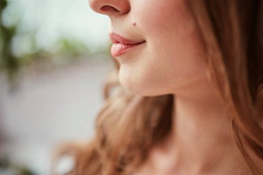 Gelinin güzel bir portresi. Yakın plan..