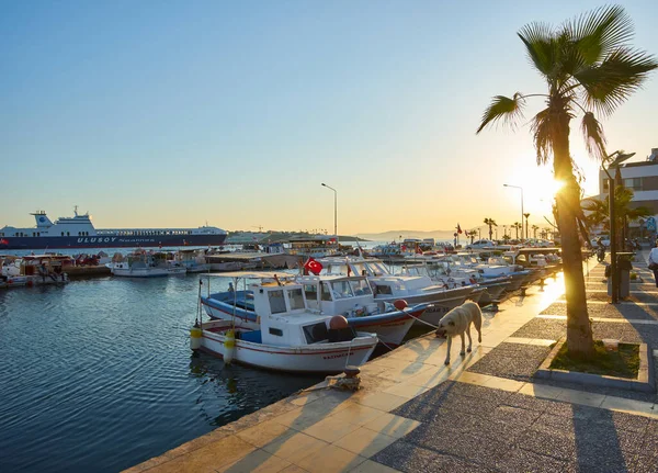 Cesme Turkey Апреля 2018 Года Променад Прибрежного Города Cesme Turkey — стоковое фото