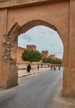Taroudant, Fas - 10 Şubat 2017: Taroudant, Fas 'taki kale duvarı