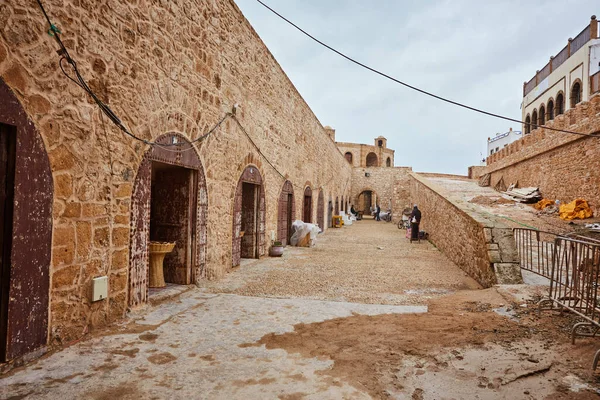 Essaouira Marrocos Fevereiro 2017 Torre Entrada Medina Muralhas Cidade Velha — Fotografia de Stock